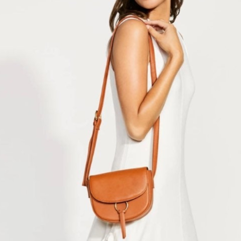 Boho-chic Brown Leather Crossbody Purse-JJ Winters
